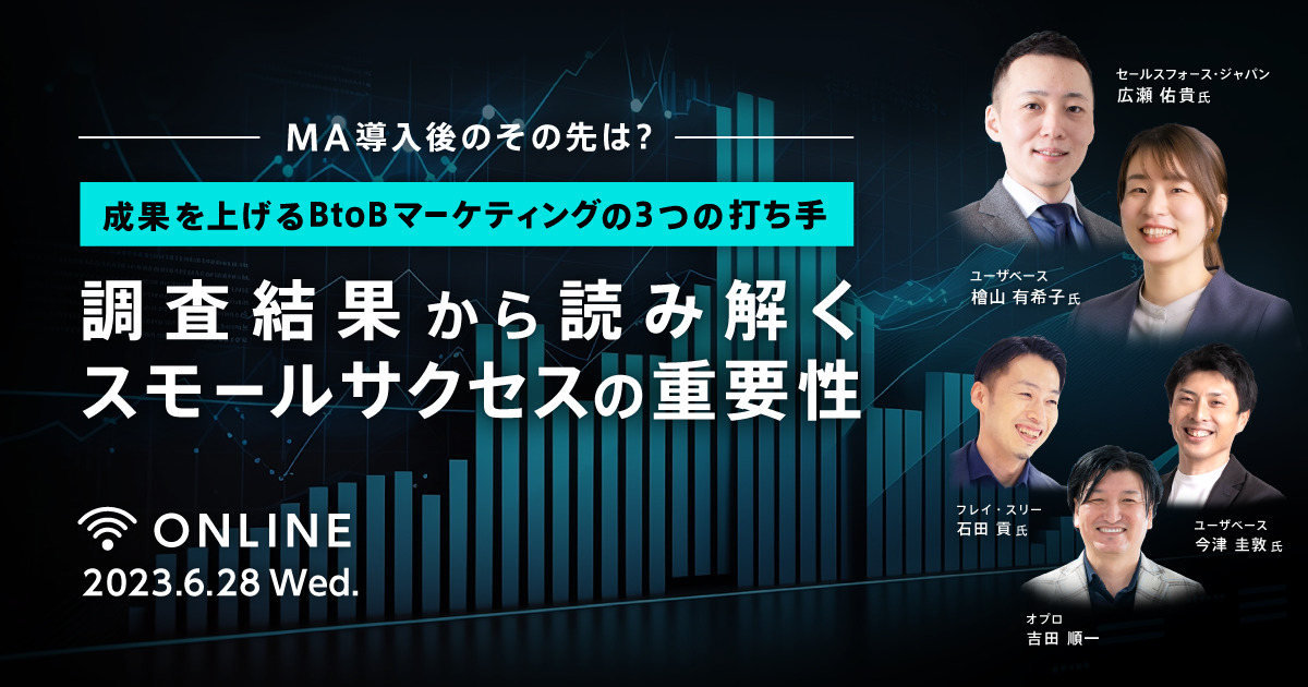 【共催セミナー 6/28】MA導入後のその先は？成果を上げるBtoBマーケティングの3つの打ち手：調査結果から読み解くスモールサクセスの重要性